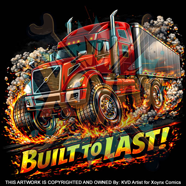 10 Long Haul Trucking Art Bundle Semi Truck Clipart PNG Designs Digital Download - Image 4