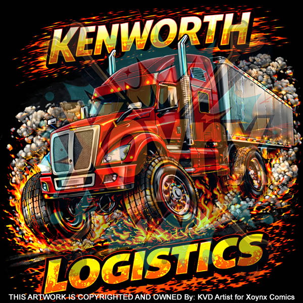 10 Long Haul Trucking Art Bundle Semi Truck Clipart PNG Designs Digital Download - Image 6