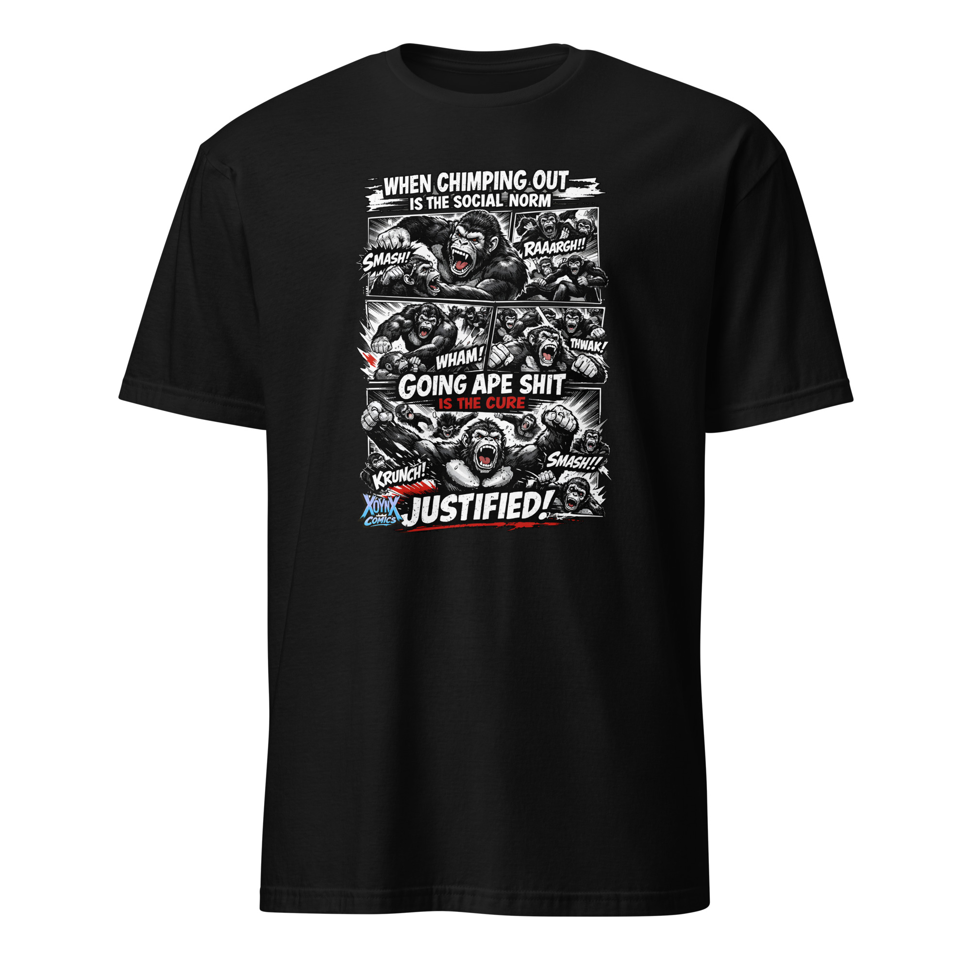 Chimping Out Comic Rage Art Social Disorder T-Shirt - Image 2