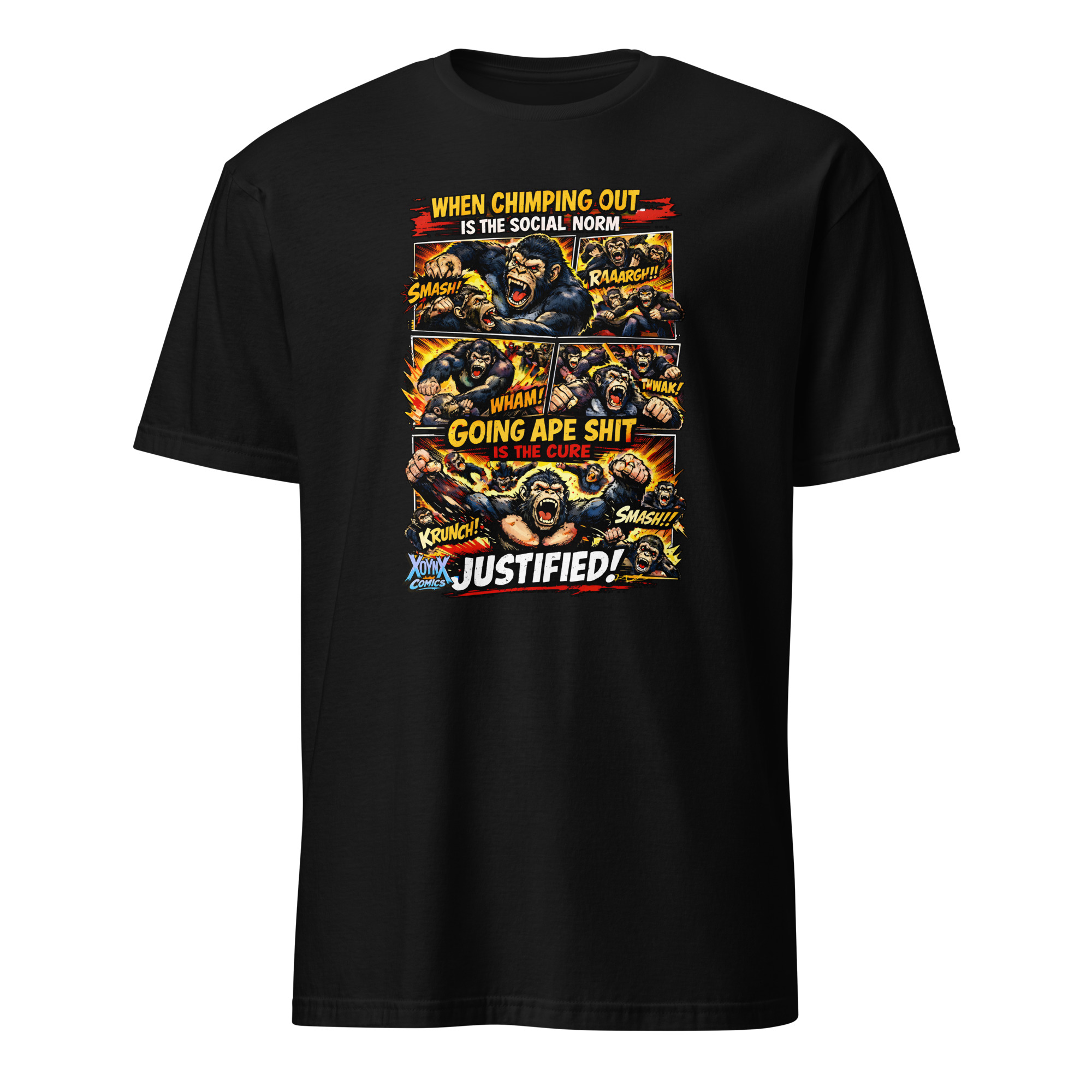 Chimping Out Comic Rage Art Social Disorder T-Shirt - Image 2