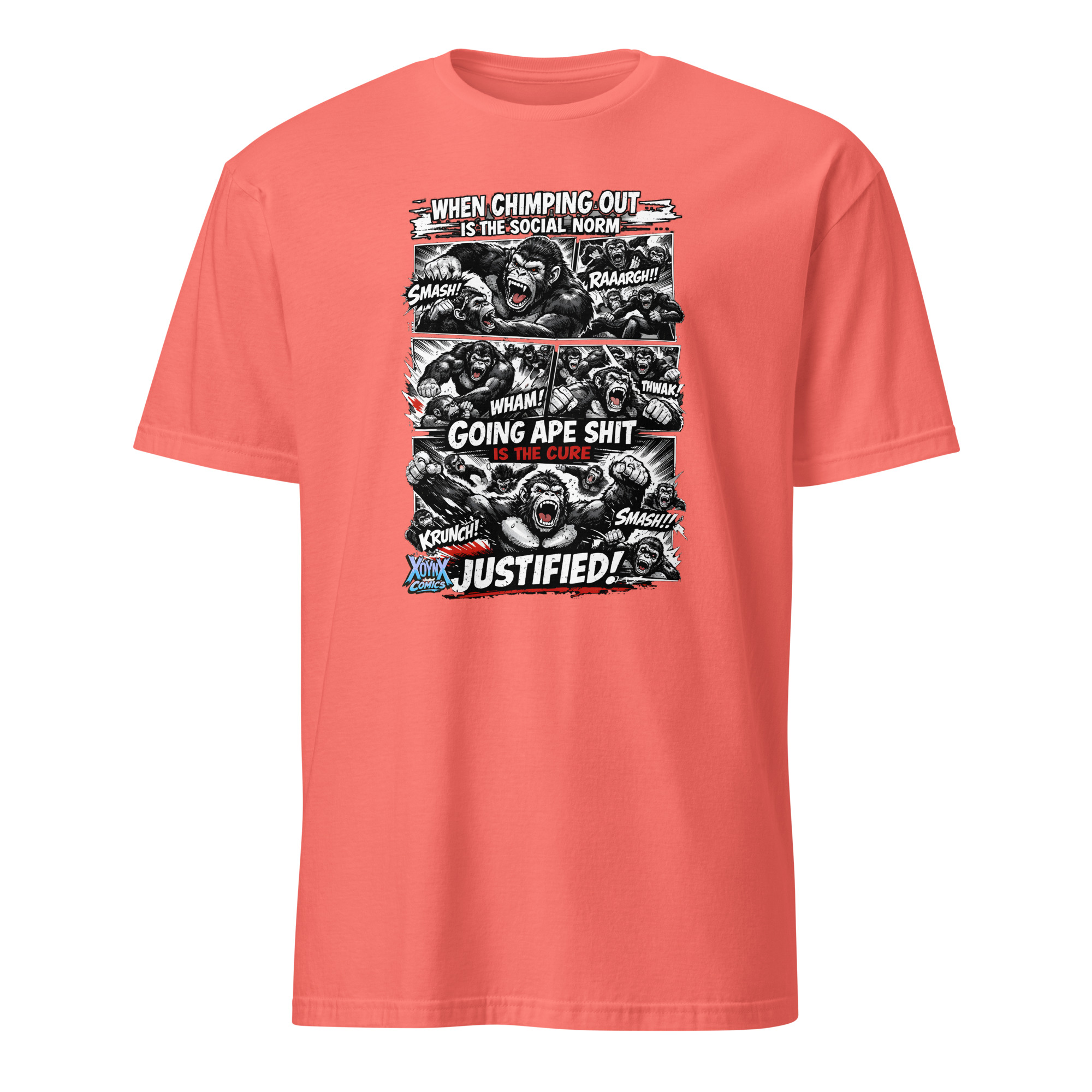 Chimping Out Comic Rage Art Social Disorder T-Shirt - Image 13