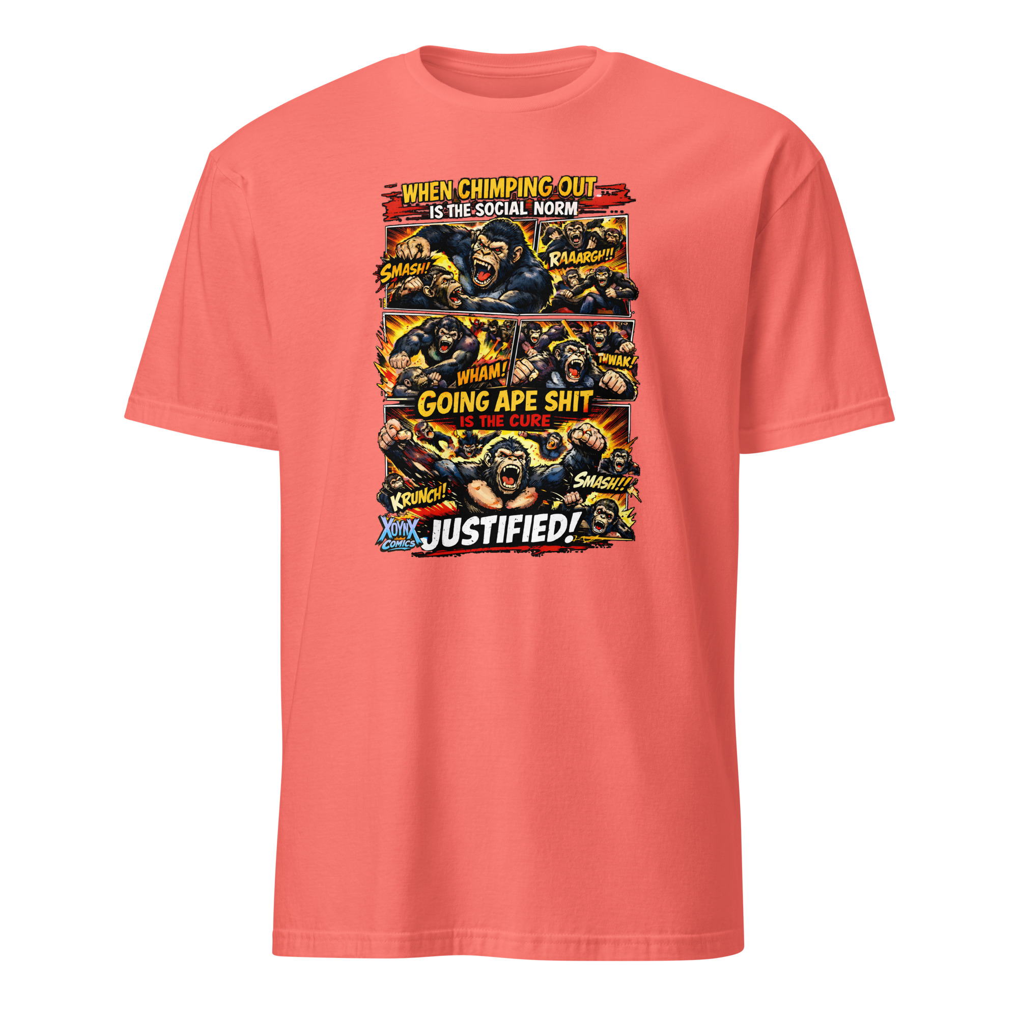 Chimping Out Comic Rage Art Social Disorder T-Shirt - Image 14