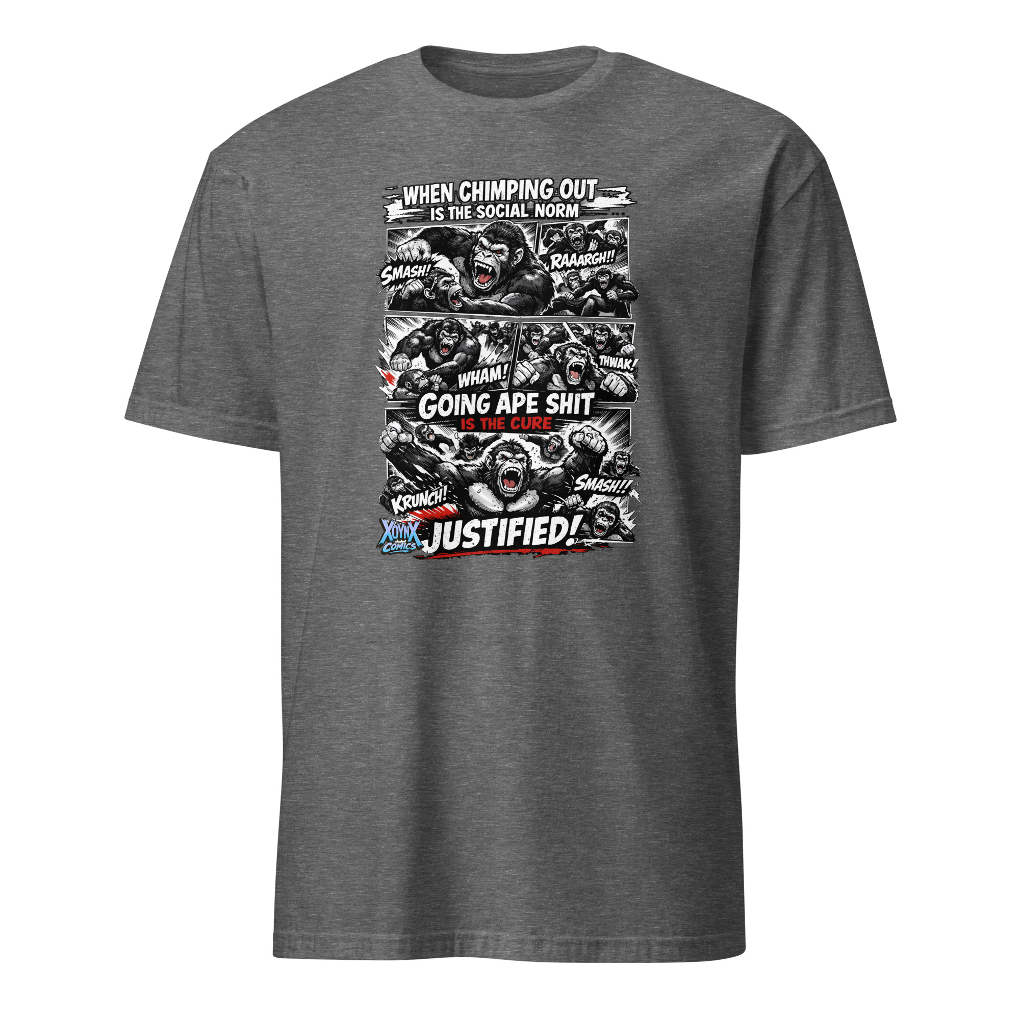 Chimping Out Comic Rage Art Social Disorder T-Shirt - Image 6