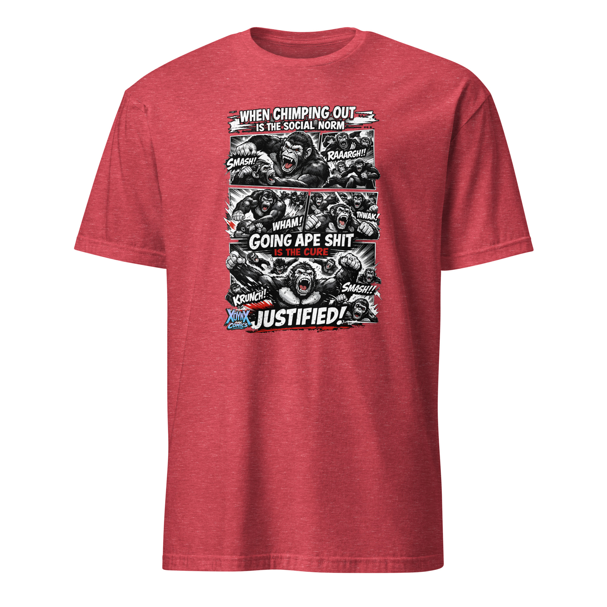 Chimping Out Comic Rage Art Social Disorder T-Shirt - Image 8