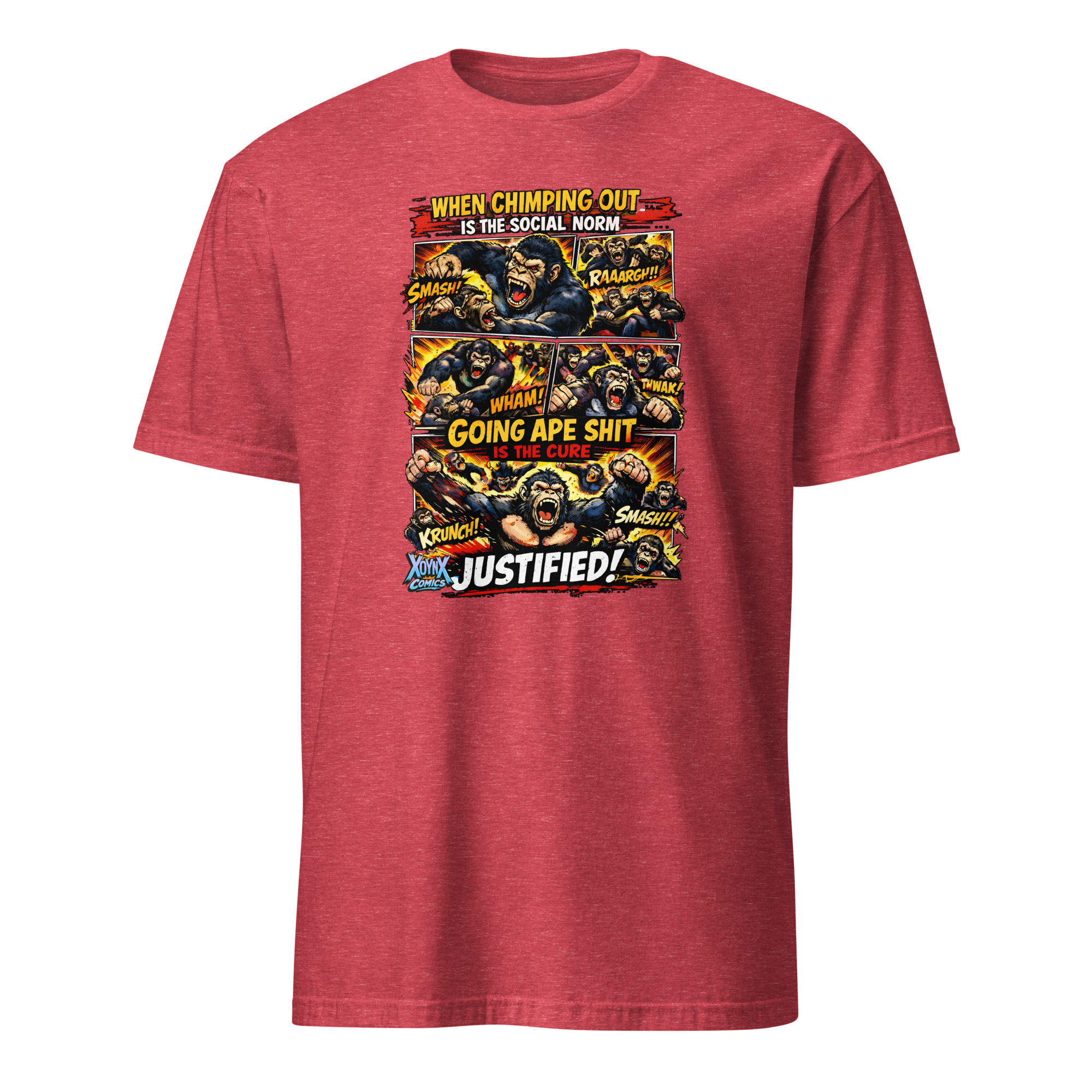Chimping Out Comic Rage Art Social Disorder T-Shirt - Image 9