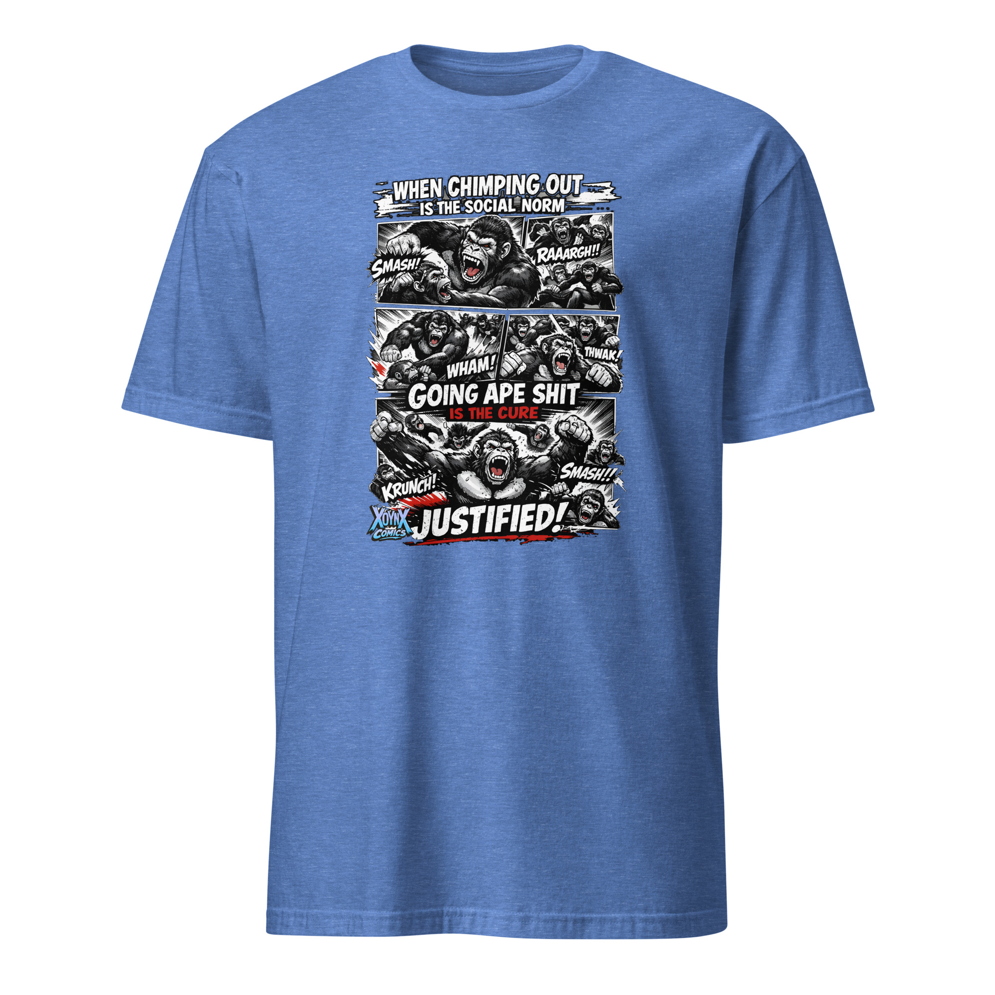 Chimping Out Comic Rage Art Social Disorder T-Shirt - Image 11