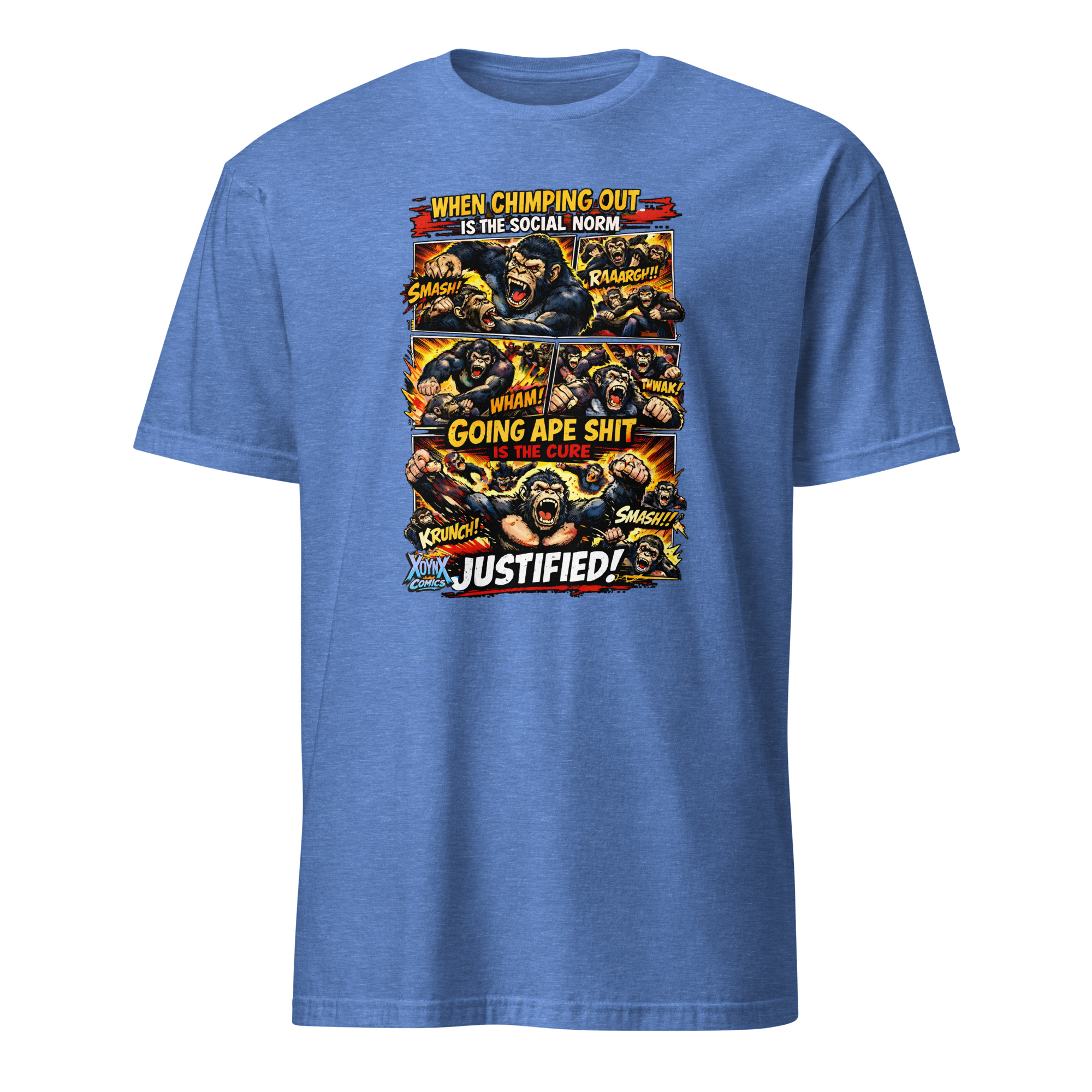 Chimping Out Comic Rage Art Social Disorder T-Shirt - Image 12