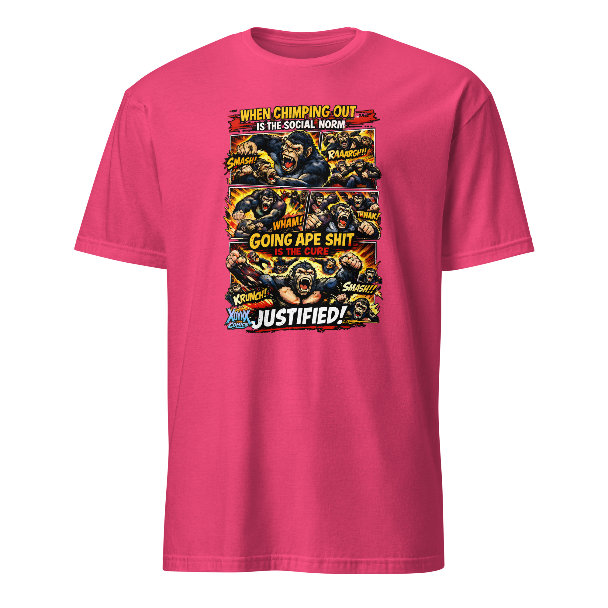Chimping Out Comic Rage Art Social Disorder T-Shirt - Image 10