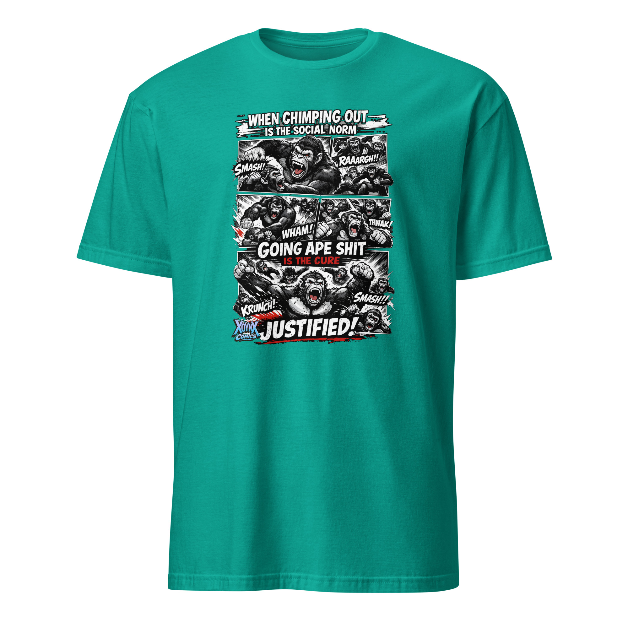 Chimping Out Comic Rage Art Social Disorder T-Shirt - Image 12
