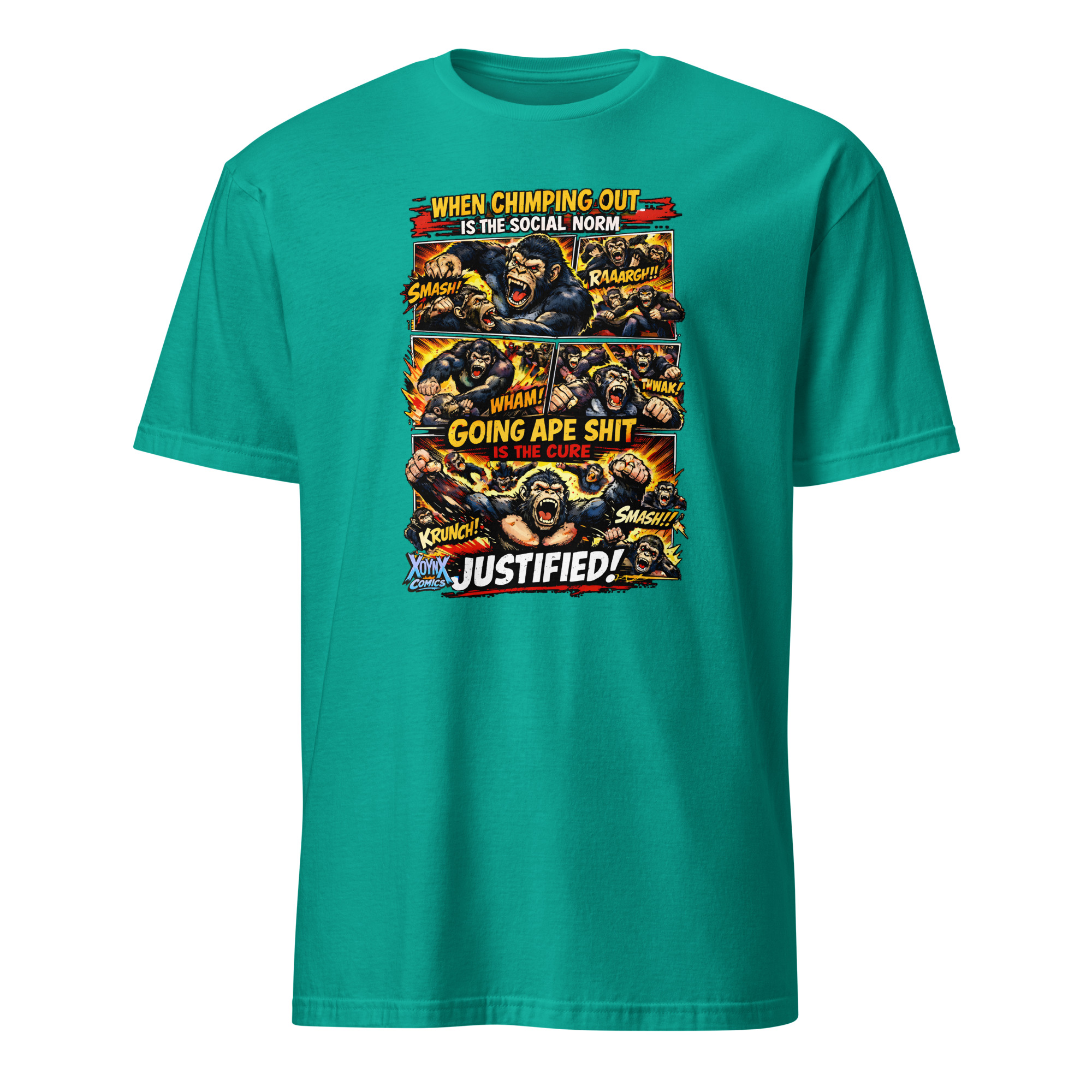 Chimping Out Comic Rage Art Social Disorder T-Shirt - Image 13