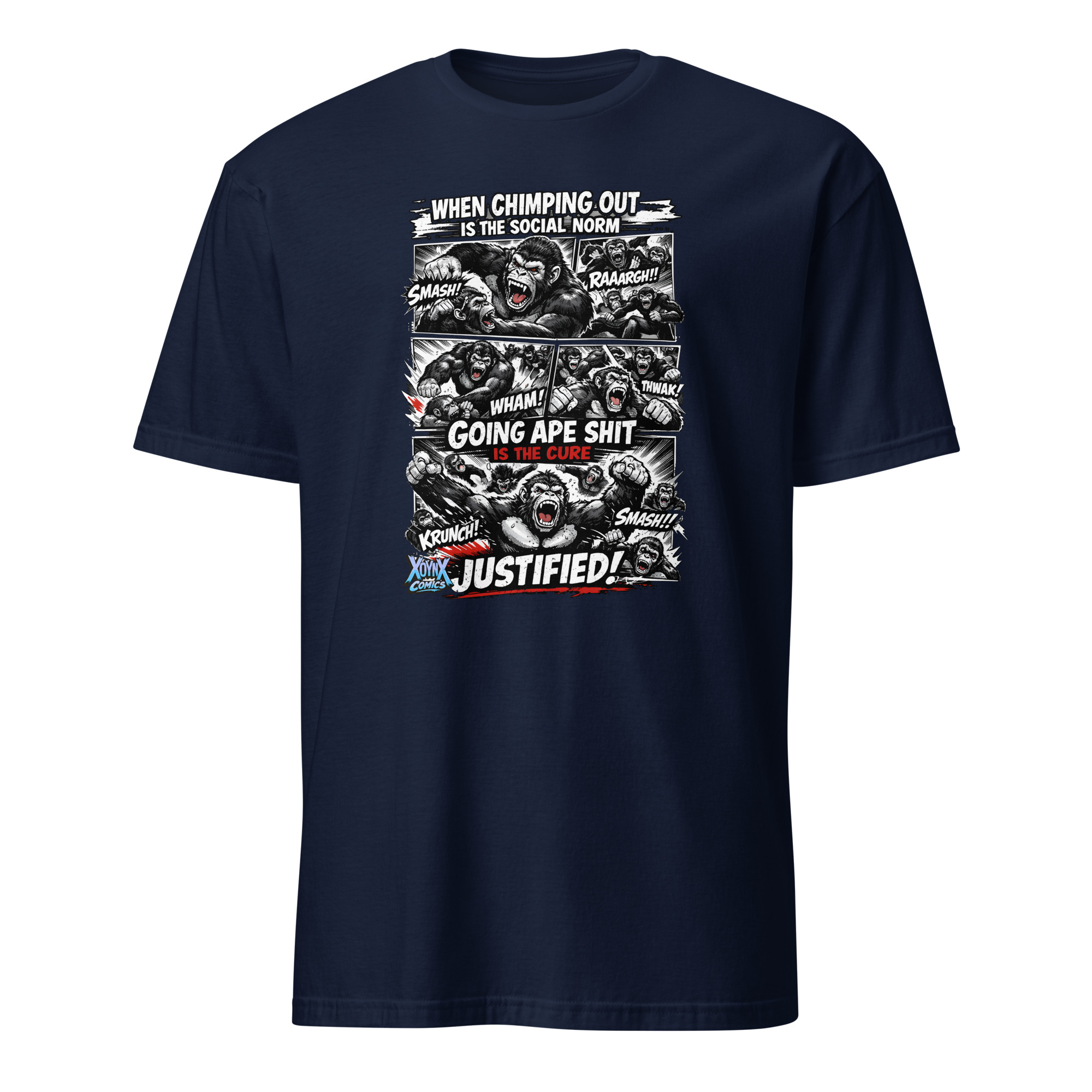 Chimping Out Comic Rage Art Social Disorder T-Shirt - Image 3