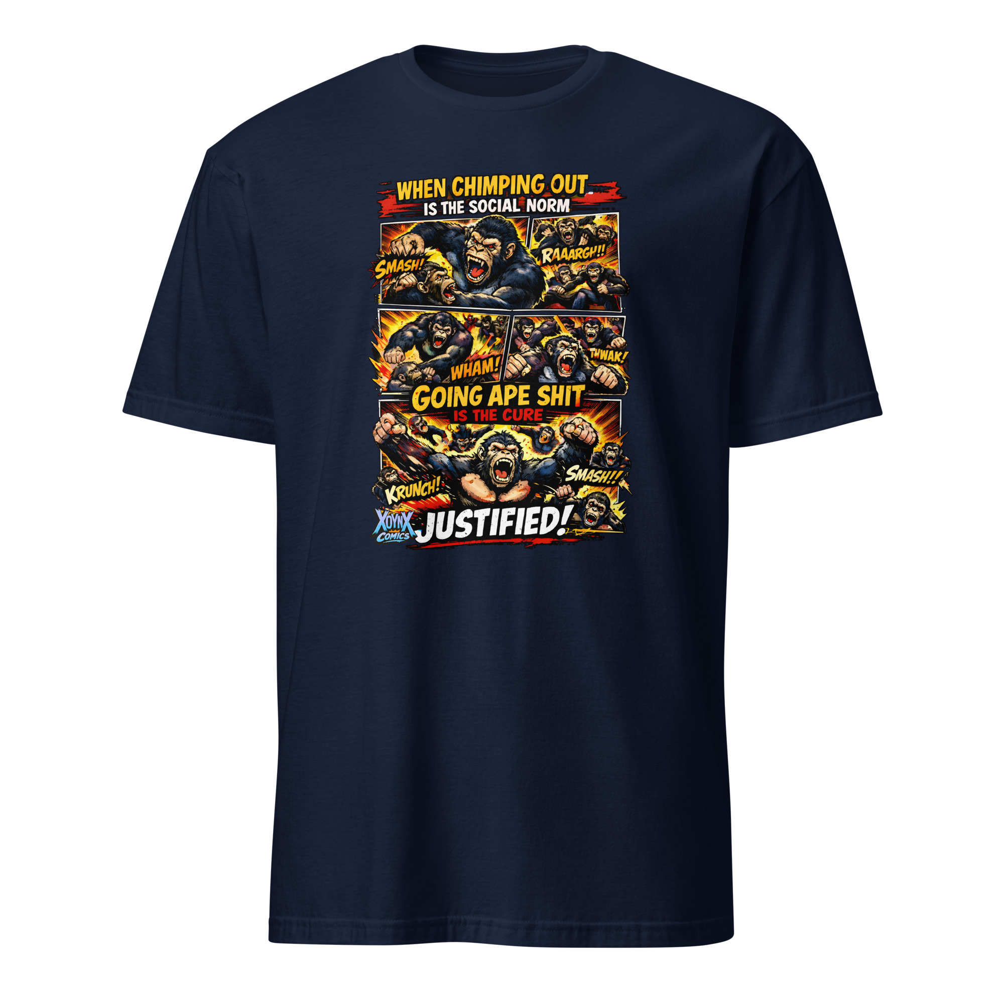 Chimping Out Comic Rage Art Social Disorder T-Shirt - Image 3