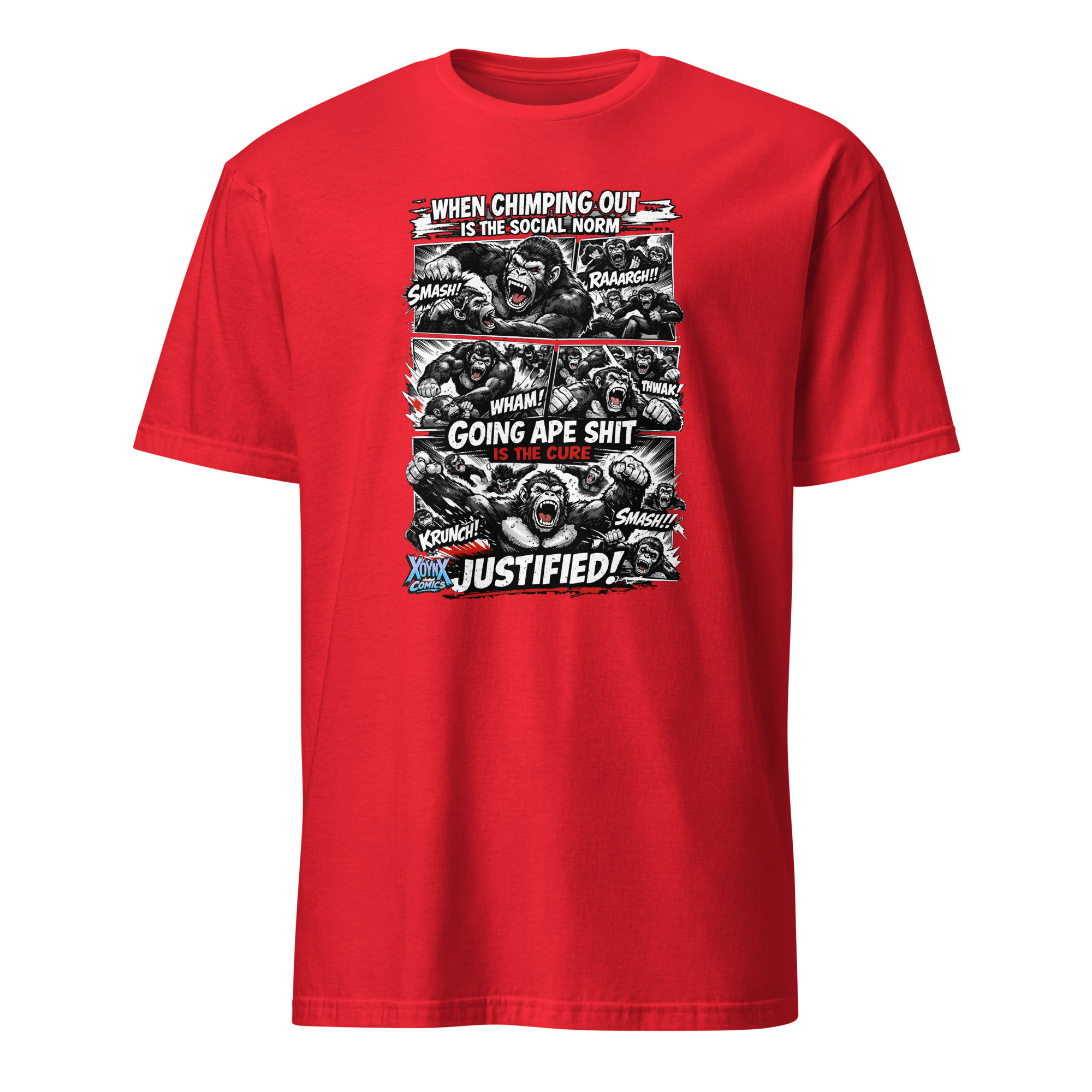 Chimping Out Comic Rage Art Social Disorder T-Shirt - Image 4