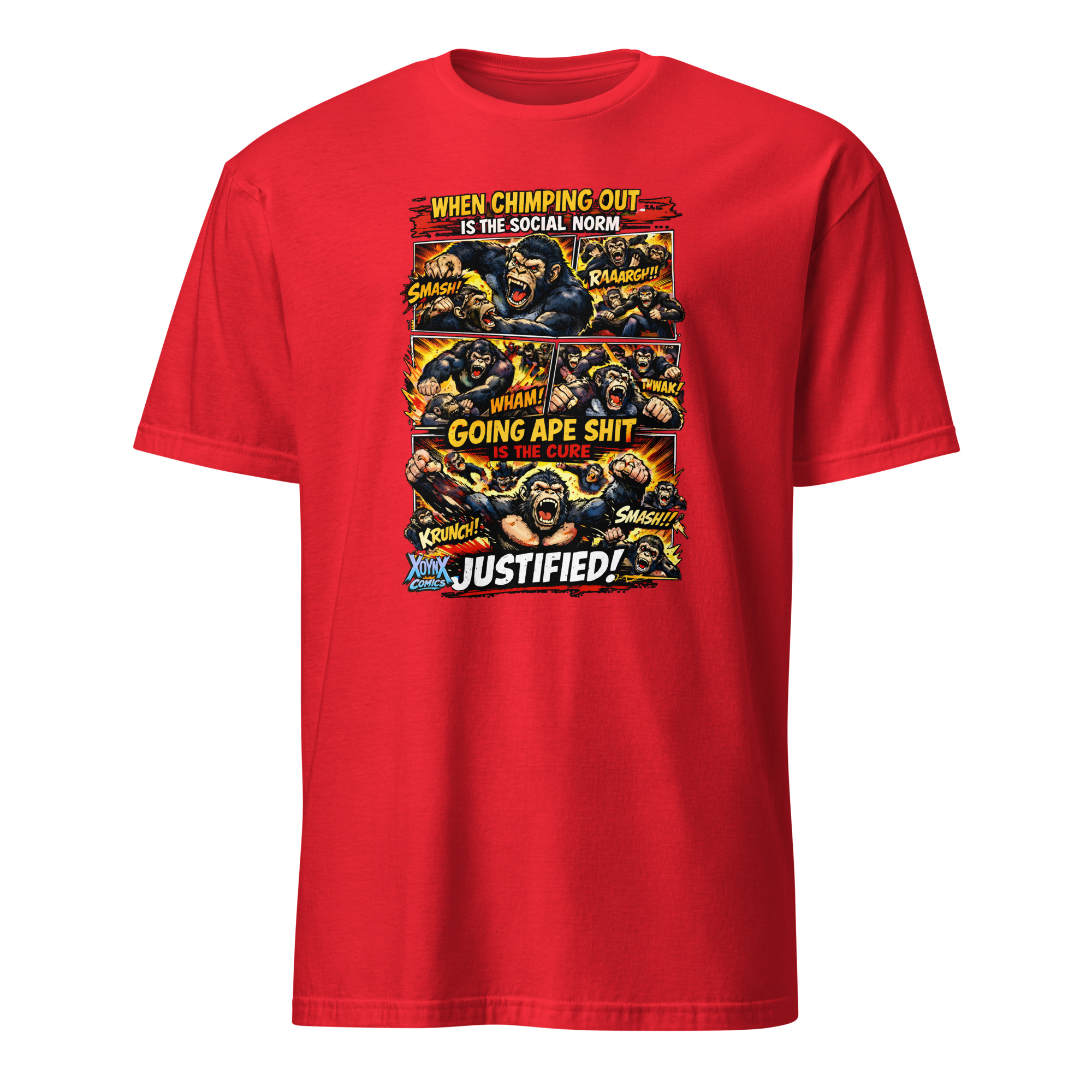Chimping Out Comic Rage Art Social Disorder T-Shirt - Image 4