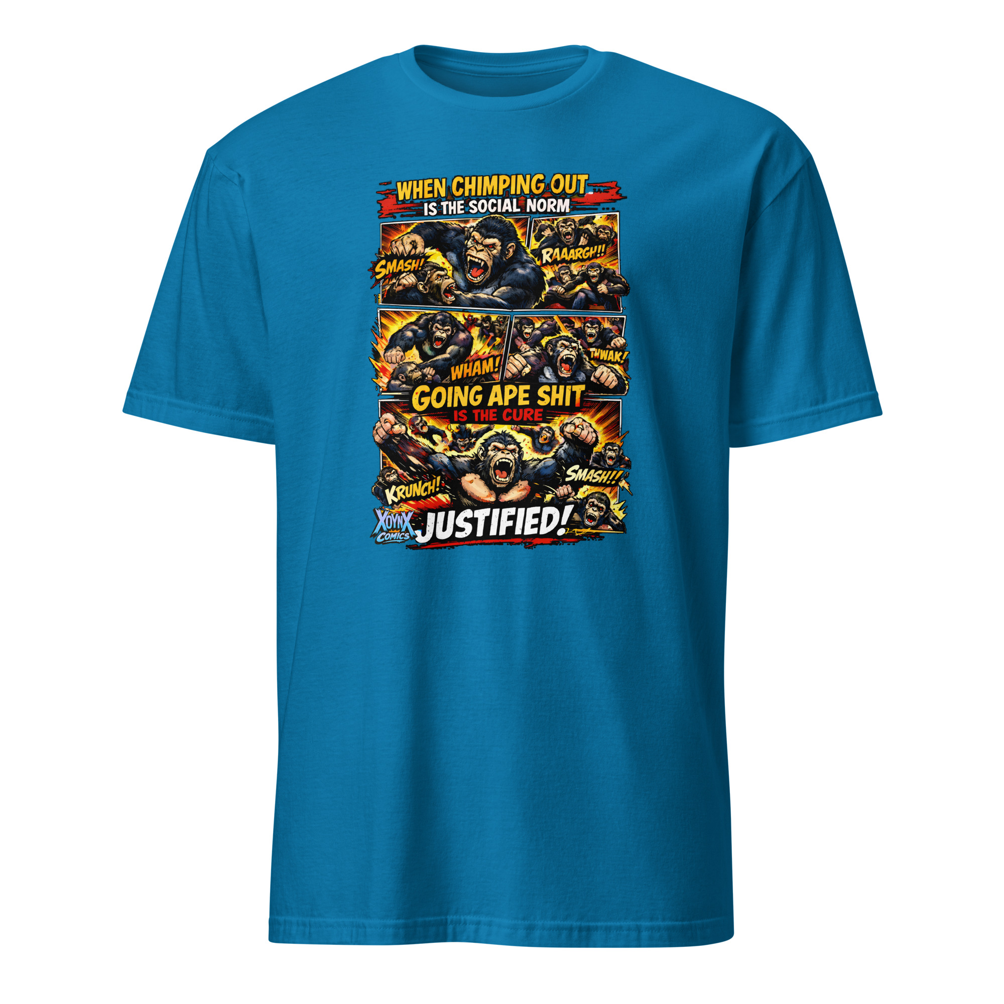Chimping Out Comic Rage Art Social Disorder T-Shirt - Image 7