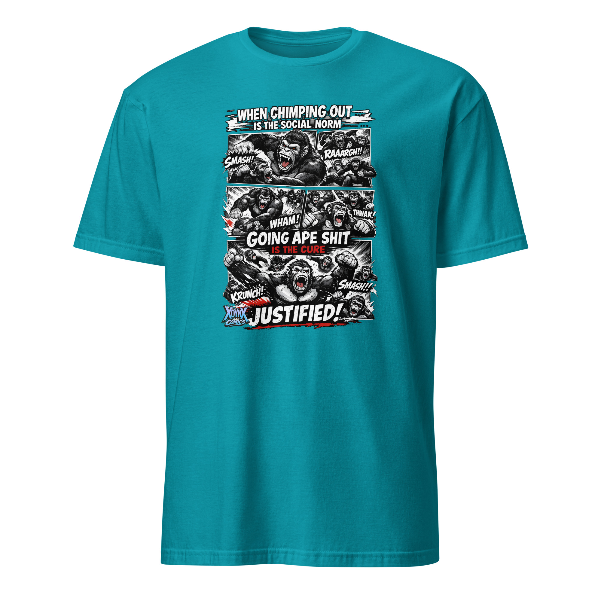 Chimping Out Comic Rage Art Social Disorder T-Shirt - Image 10