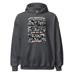 Chimping Out Comic Rage Art Social Disorder Hoodie