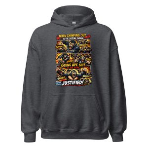 Chimping Out Comic Rage Art Social Disorder Hoodie