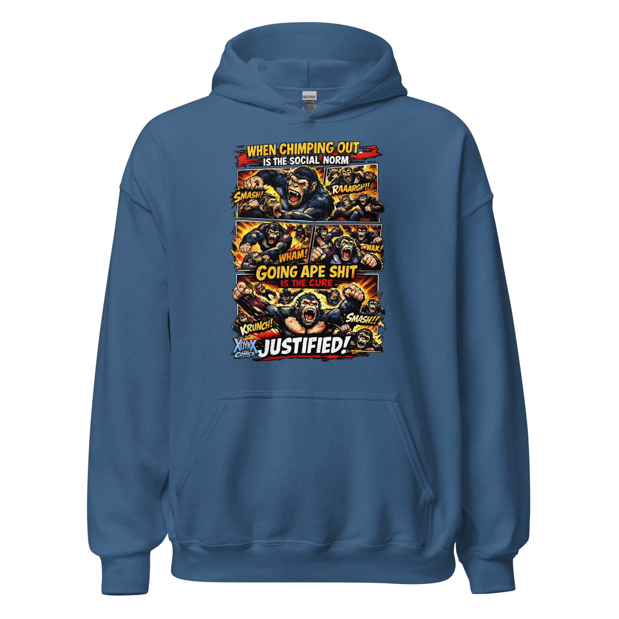 Chimping Out Comic Rage Art Social Disorder Hoodie - Image 6