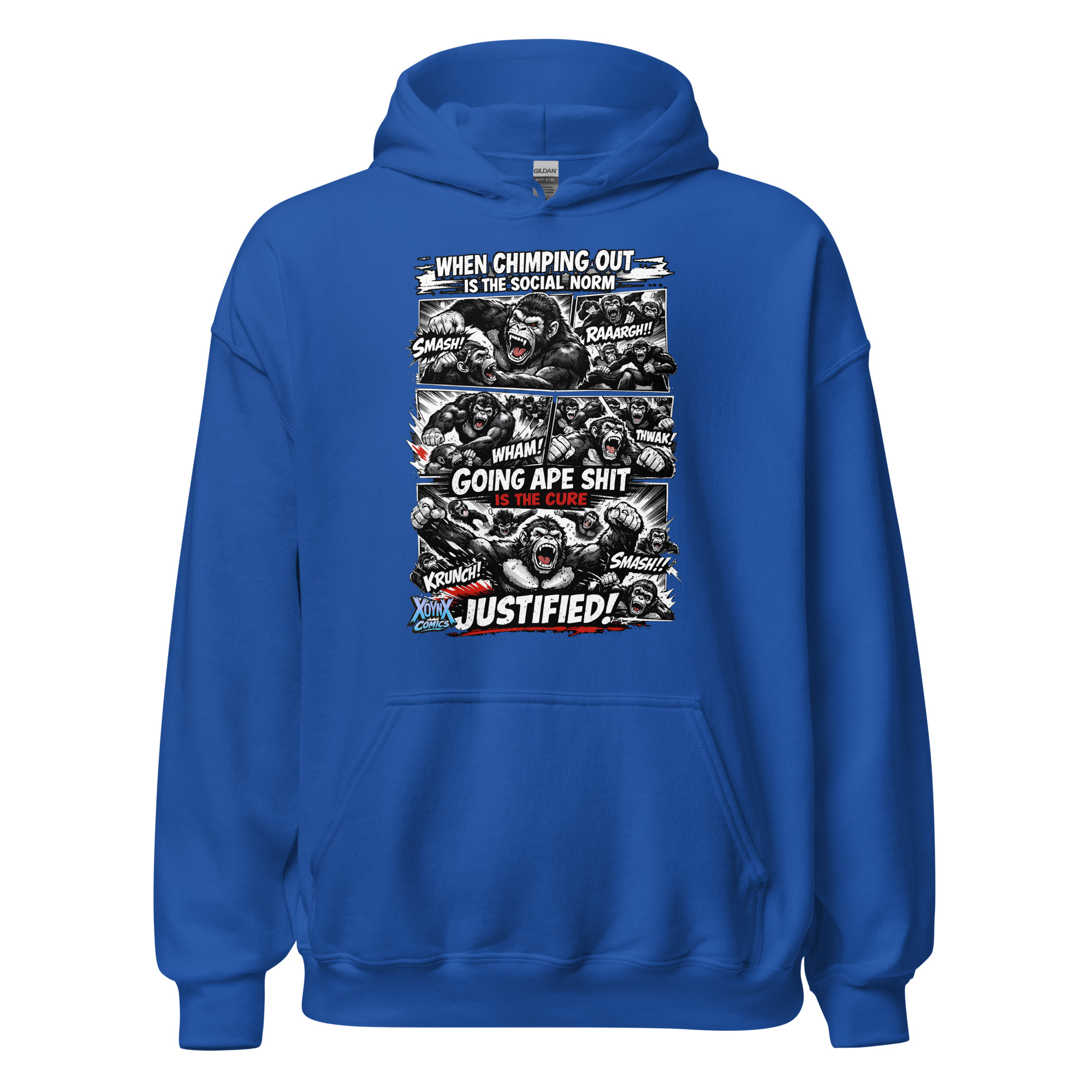 Chimping Out Comic Rage Art Social Disorder Hoodie - Image 5