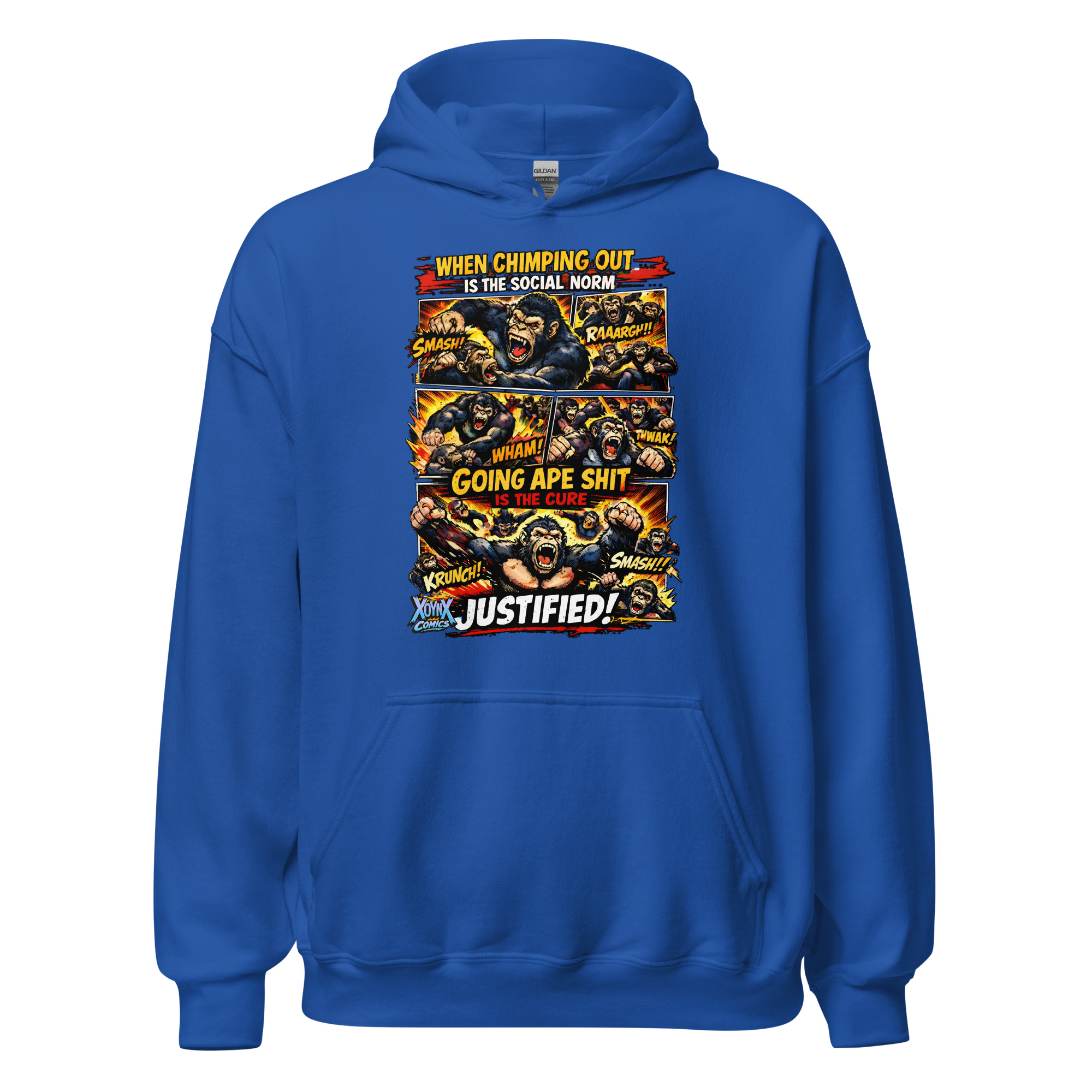 Chimping Out Comic Rage Art Social Disorder Hoodie - Image 5