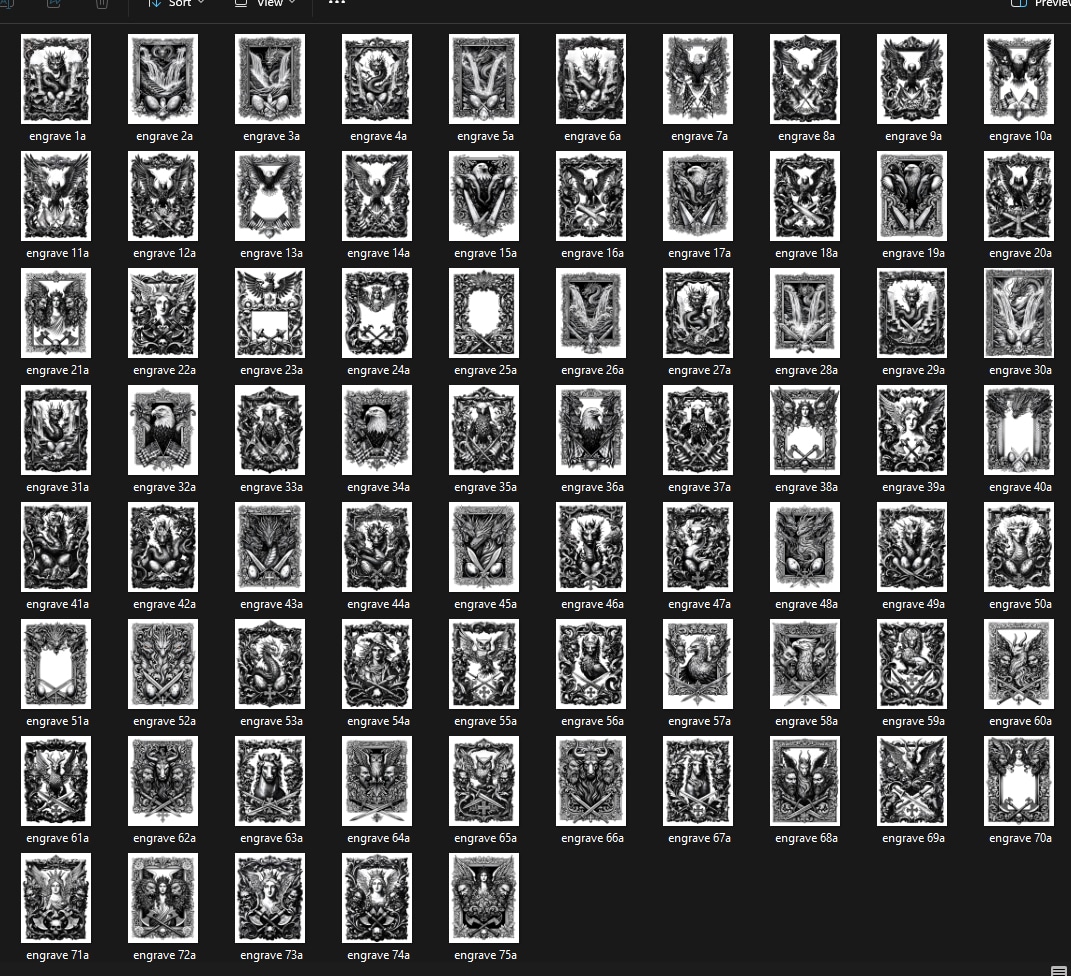 75 Engraving Designs SVG Dragon Mythical Art Americana Goddesses Laser Bundle - Image 3