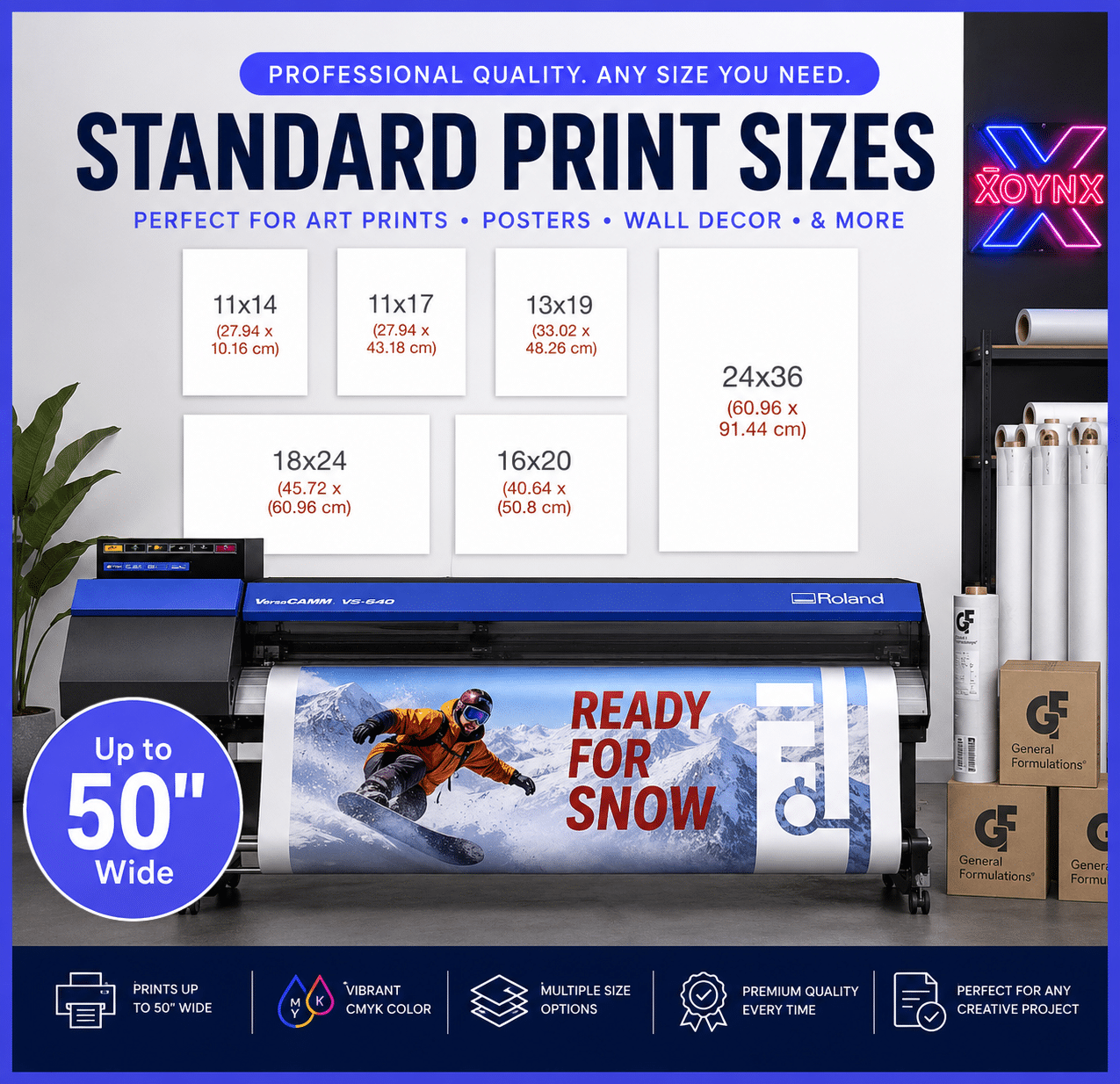 Custom Large Format Printing | Custom Photo Prints | Custom Poster Printing | Personalized Wall Art Prints | Up to 50″ Wide | Made to Order